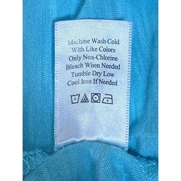 GRAYSON Short Sleeved Cardigan/Tee. Blue/Aqua. Size: M - Picture 5 of 5